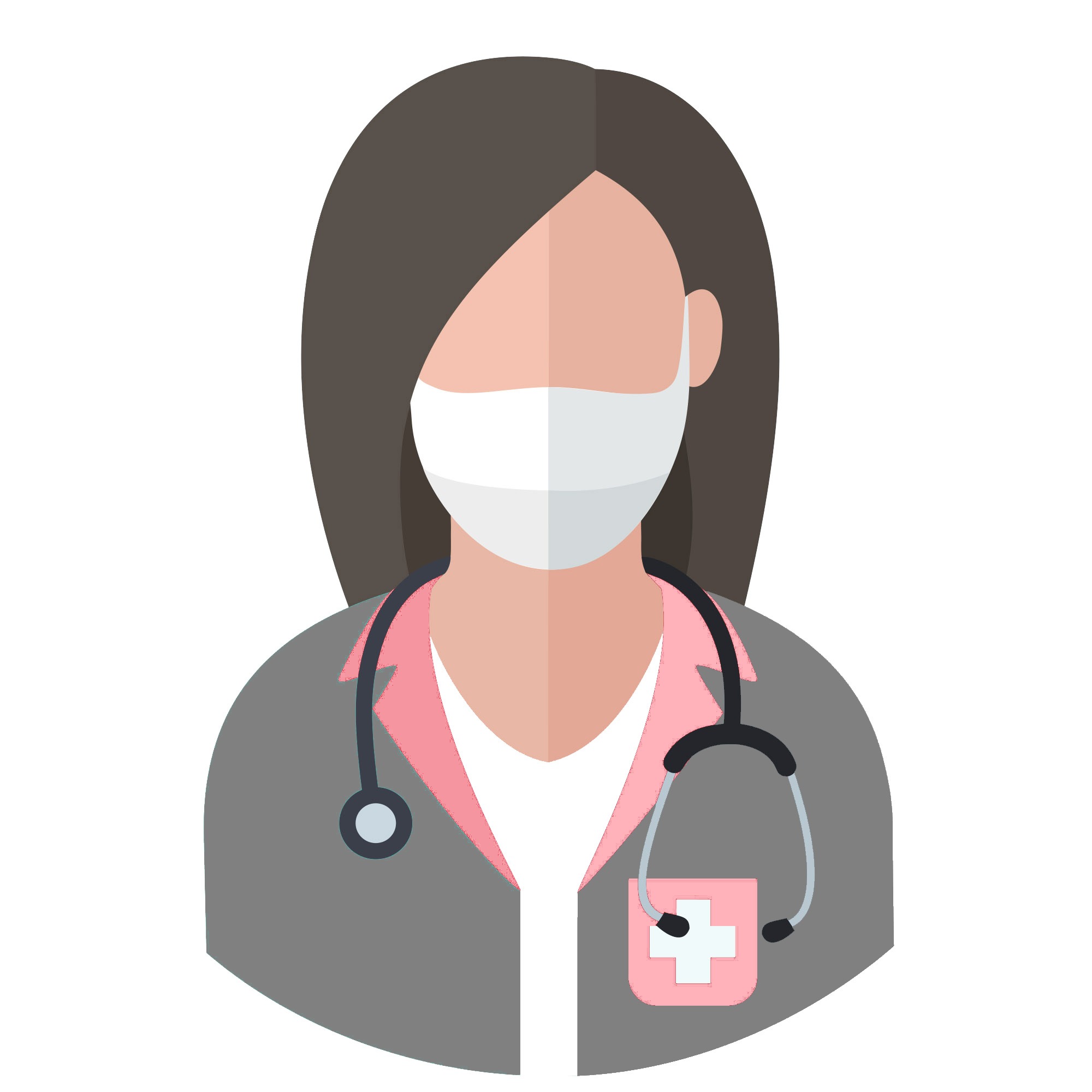 Doctor woman in medical mask.